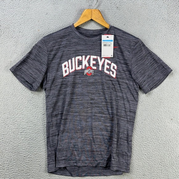 Ohio State Buckeyes Dri-Fit T-Shirt Crew Neck Mens Medium Gray The Nike Tee NEW - Picture 2 of 7